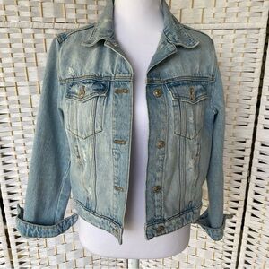 Zara Light Blue Denim Jacket. Size 11-12 years CM 152. 17 inches from pit to pit